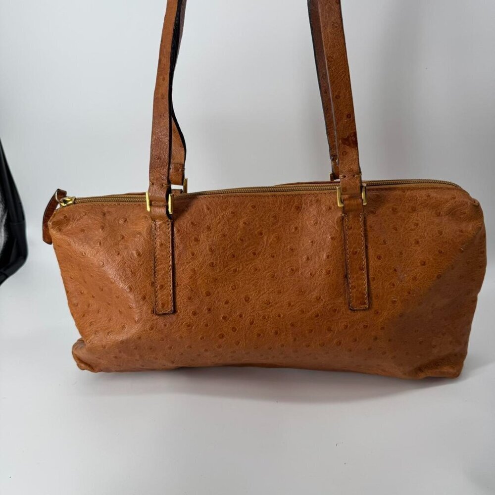 Francescio Biasia Handbag W Ostrich Effect - Picture 2 of 7